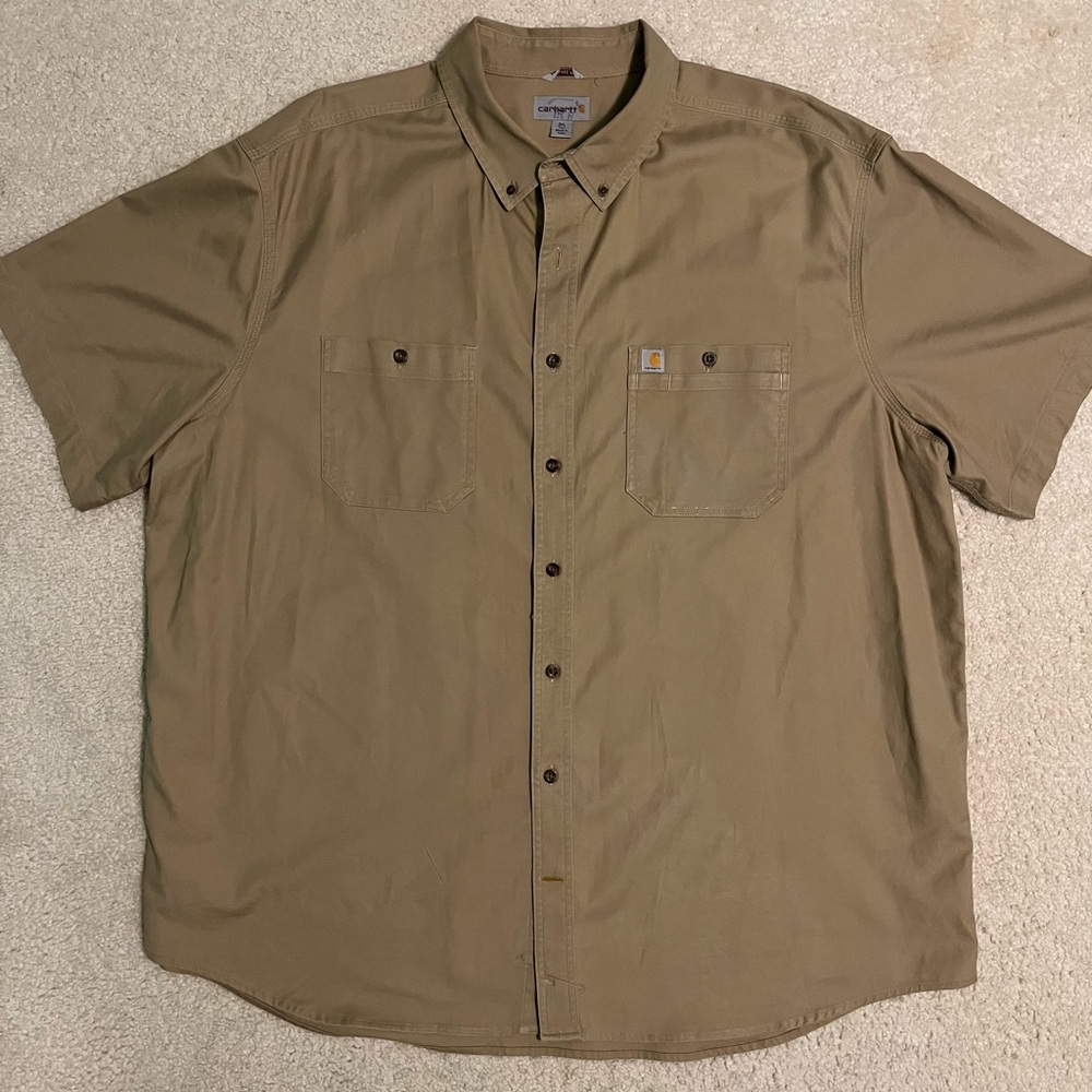 Carhartt Men's Brown Casual Button Down Shirt